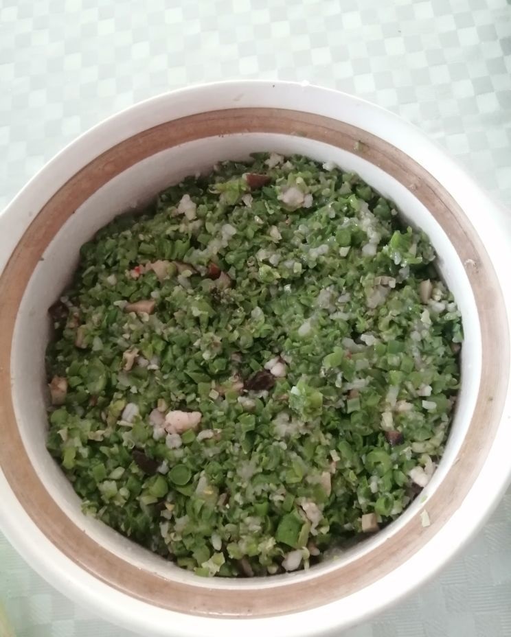 缸豆饼，自己吃的，馅料里拌了满满的虾仁，里面有糯米1254 作者:嚯嚯嚯嚯 帖子ID:92019 豆饼,自己,吃的,馅料,满满